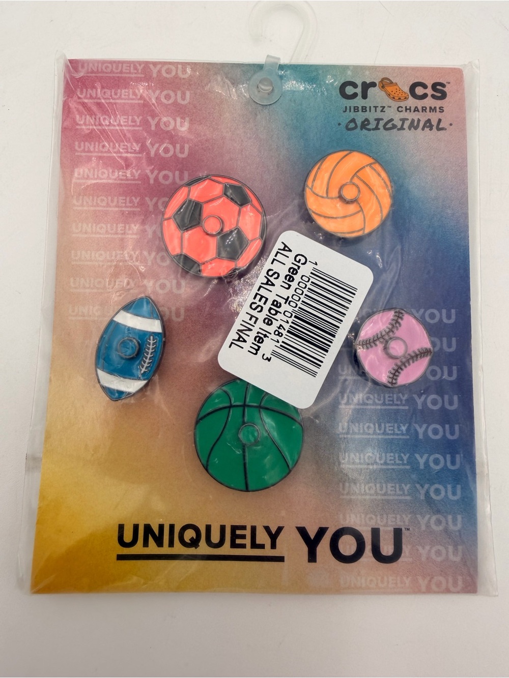 CROCS Multi-Color Sports Ball Jibbitz Charm Set